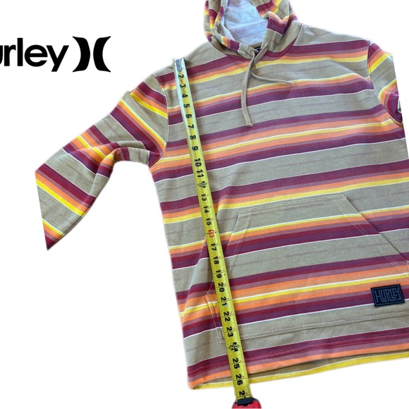 NWT Hurley Men's "Surf Poncho" Baja Striped Hoodie - Size S - Picture 11 of 11